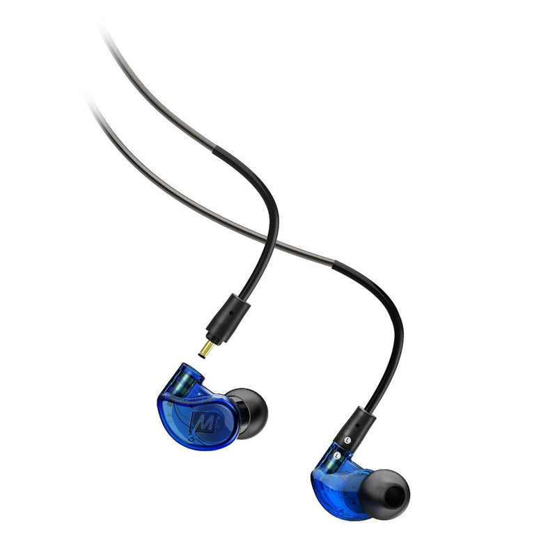 MEE Audio M6 PRO 2nd Generation Noise-Isolating Musician’s In-Ear Monitors with Detachable Cables - Blue