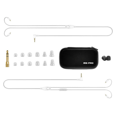 MEE Audio M6 PRO 2nd Generation Noise-Isolating Musician’s In-Ear Monitors with Detachable Cables - Clear