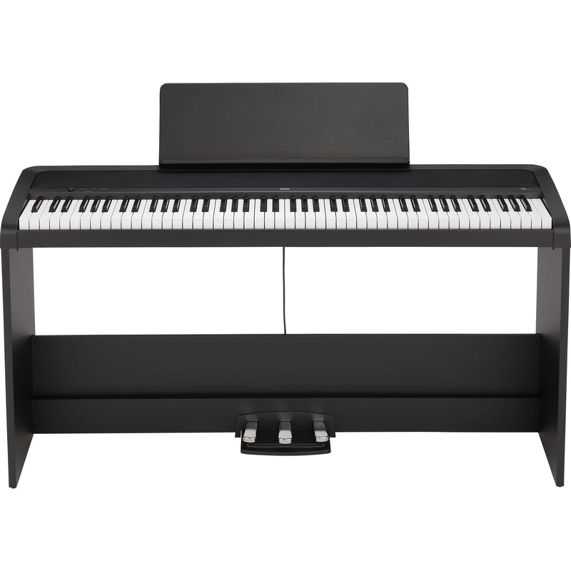 Korg B2SPBK 88-Key Digital Piano with Stand and Three-Pedal System (Black)